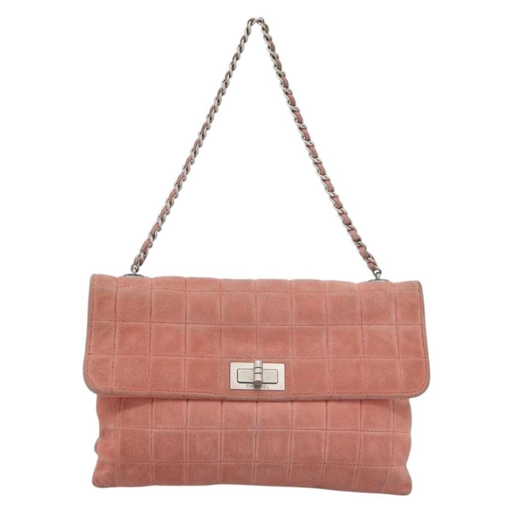 Chanel Suede 2.55 Shoulder Bag Pink